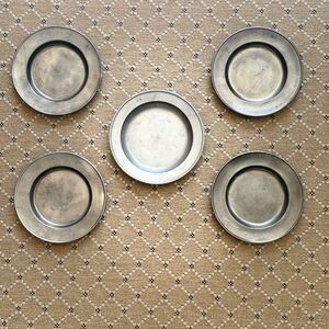 Beautiful Pewter Plate Set